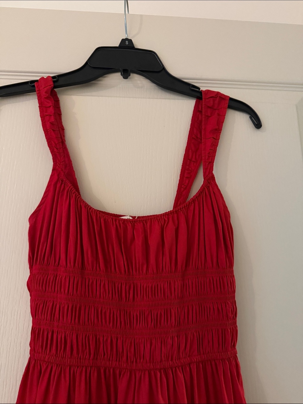 NWT Doen Red Smocked Maxi Dress Sz XS - Picture 2 of 4